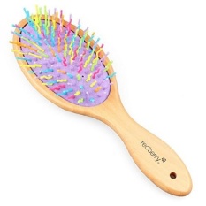 MEGA Redberry Purple Detangling Sikat Rambut, Sikat Rambut Bambu, Naturalwood Oval Paddle Hair Brush, Anti Static Soft Bulu Cushionbrush, Meluruskan Detangler untuk Anak-anak dan Adul Semua Jenis Rambut-Intl