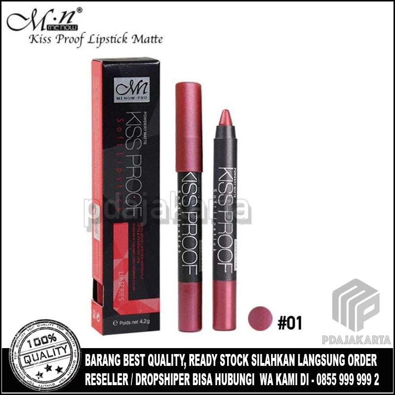 Menow Kiss Proof Longlasting Lipstik Soft Matte - No.01