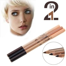 Menow Mn 2in1 Pensil alis / Eyebrow / Eyeliner dan Concealer Pencil Seri No.02 - 1Pc