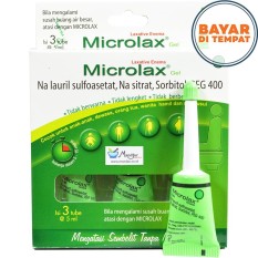 Microlax Gel Isi 3 Tube - Sembelit / Konstipasi- Susah BAB