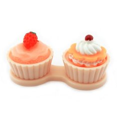 Wisata Kartun Mini Cake Bentuk Kotak Case Lensa Kontak Bekas Dudukan Kuning