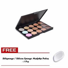 Mn Menow 15 Color Contour Cream Series + Free Silisponge Silicone Sponge - 1 Pcs