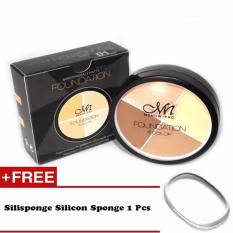 MN MeNow Pro 4 Color Foundation Concealer + Free Silisponge Silicon Sponge 1 Pcs