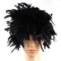 Moonar Wig Warna Bulu Lucu Turki Bulu Halloween Kostum Punk Retro Baru-Internasional