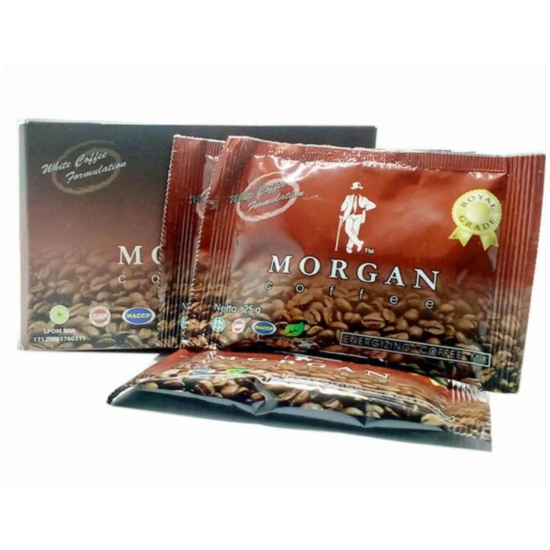 Morgan Coffee Ginseng Energizing Coffee Mix - 1 Consists 3 Sachet @25 grams - Original. Izin DINKES RI PIRT No: 210360314309, LPOM MUI 17120003760311,  Expired 15-07-2019