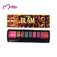 Mukka Make Up Kit Glam 7018 6 Eyeshadow & 2 Blusher BPOM