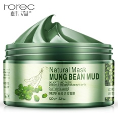 Mung Bean Mud Face Mask Whitening Moisturizing Blackhead Remover Masker Alami Perawatan Jerawat Anti Penuaan Kecantikan-Intl