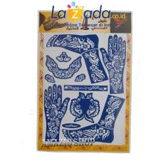 Nabawi Cetakan Henna Kaki Dan Tangan - Biru