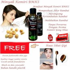 Minyak kemiri black magic kemiri - 100ml /MINYAK PENUMBUH RAMBUT/BMKS KEMIRI ORIGINAL 100% / MINYAK KEMIRI PENEBAL RAMBUT + Kuas Oval Brush / Kuas Make Up Oval Brush / Oval Foundation BrushPowder Multifunction Mask Brushes Makeup Tools