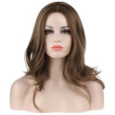 Gelombang Alam Capless Tahan Panas Sintetis Wig untuk Wanita DH-Intl -- TC