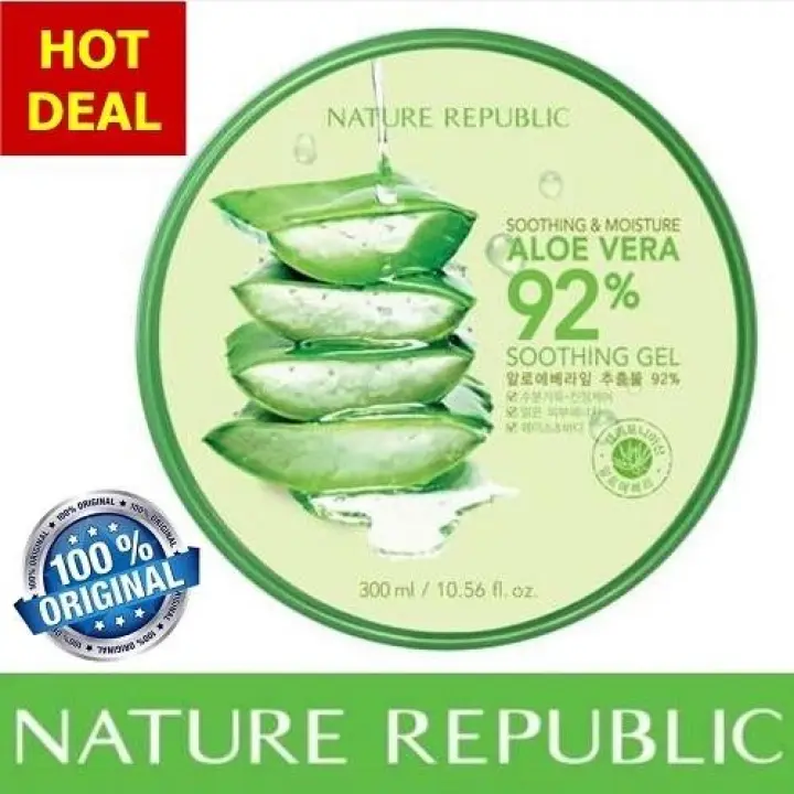 Nature Republic Aloe Vera Gel 92% Soothing & Moisture 300ml ORIGINAL