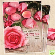 Nature Republic Real Nature Mask Sheet Rose Vitality - 23ml