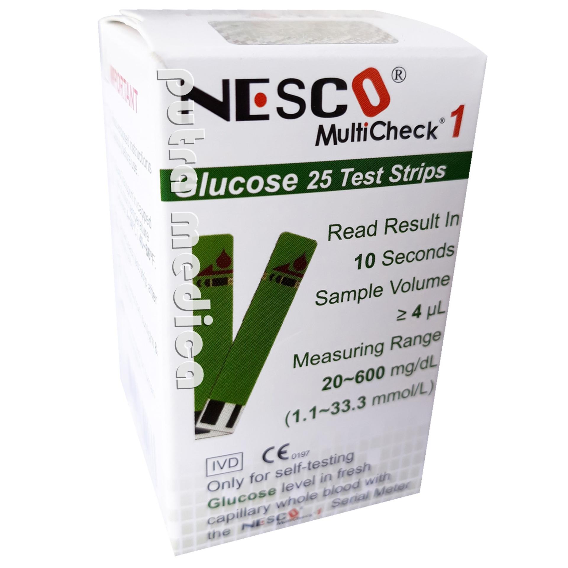 Nesco Multicheck 1 Strip Glucose / Gula Darah - Isi 25