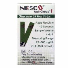 NESCO Strip Gula Darah - Glucose - Isi 25 Strips - Stick - Stik Nesco - Cek Darah - Diabetes