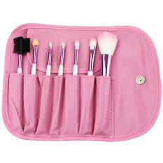 BARU! Profesional 7 Buah Set Kuas Foundation Make Up Alat Make Up Kuas Blush On Bubuk Perlengkapan Set With Merah Wadah