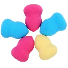Baru Lembut 5 Pcs Makeup Foundation Powder Puff Sponge Blender Gourd Water-drop Bentuk Multi Warna Wajah Kosmetik -Intl