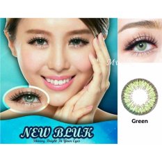 Newbluk Softlens - Green + Gratis Lenscase