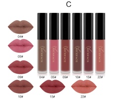 NICEFACE 5 Pcs/set Masalah Lipstik Warna Kosmetik Bibir Gloss Cair Metalik Lipstik Bagus Wajah Riasan Anti-Air-Internasional