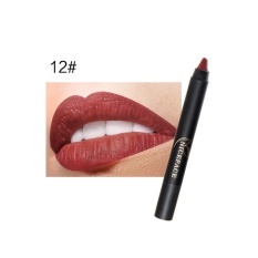 NICEFACE Seksi Merah Warna Tidak Mengkilap Lipstik Pena Pelembab Bibir Gloss Crayon Halus Bibir Tongkat Penggaris Pensil With Rautan-Internasional
