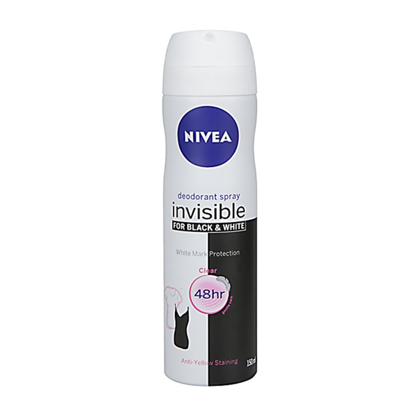 Nivea Deodorant Invisible Black & White Spray - 150ml