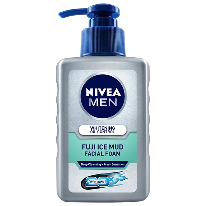 Nivea Men Whitening Oil Control Fuji Ice Mud Facial Foam - 120 ml