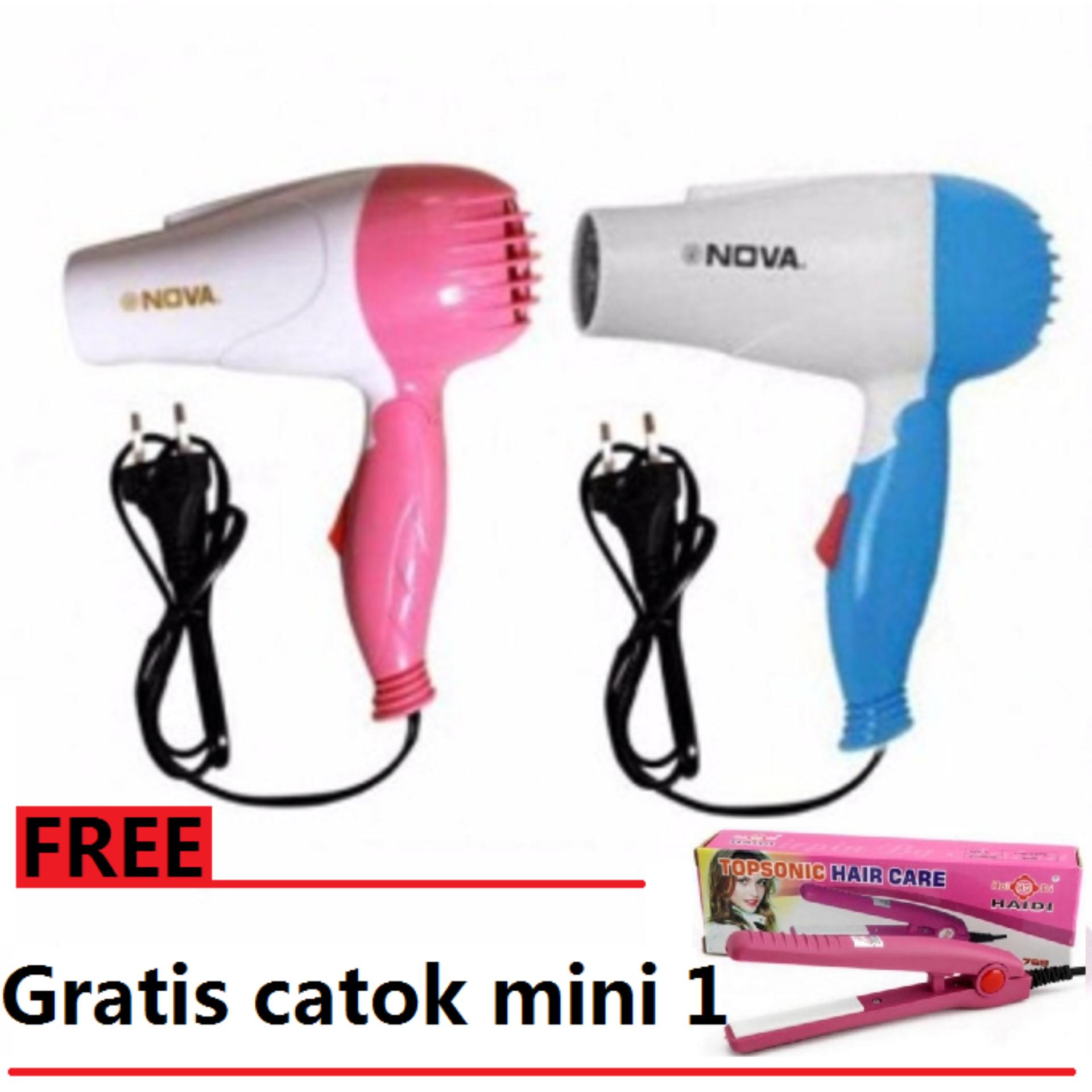 Promo Nova Hair Dryer N1290 + Gratis catok mini HD768