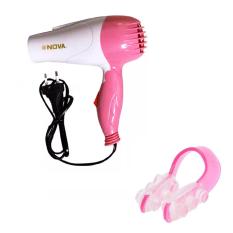 Nova Hair Dryer N-658 Hair Dryer - Pink Bundling Nose Up Clipper - Alat Pemancung Hidung Alami 1 Pcs