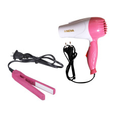 Nova Paket Penataan Rambut Hairdryer Dan Catokan Mini