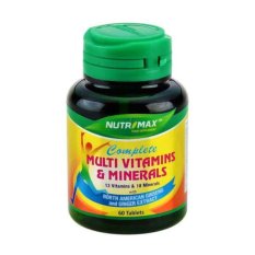 Nutrimax Complete Multi Vitamins & Minerals 60's - Multivitamin, Meningkatkan Stamina, Daya tahan Tubuh, Kekebalan Tubuh, Antioksidan