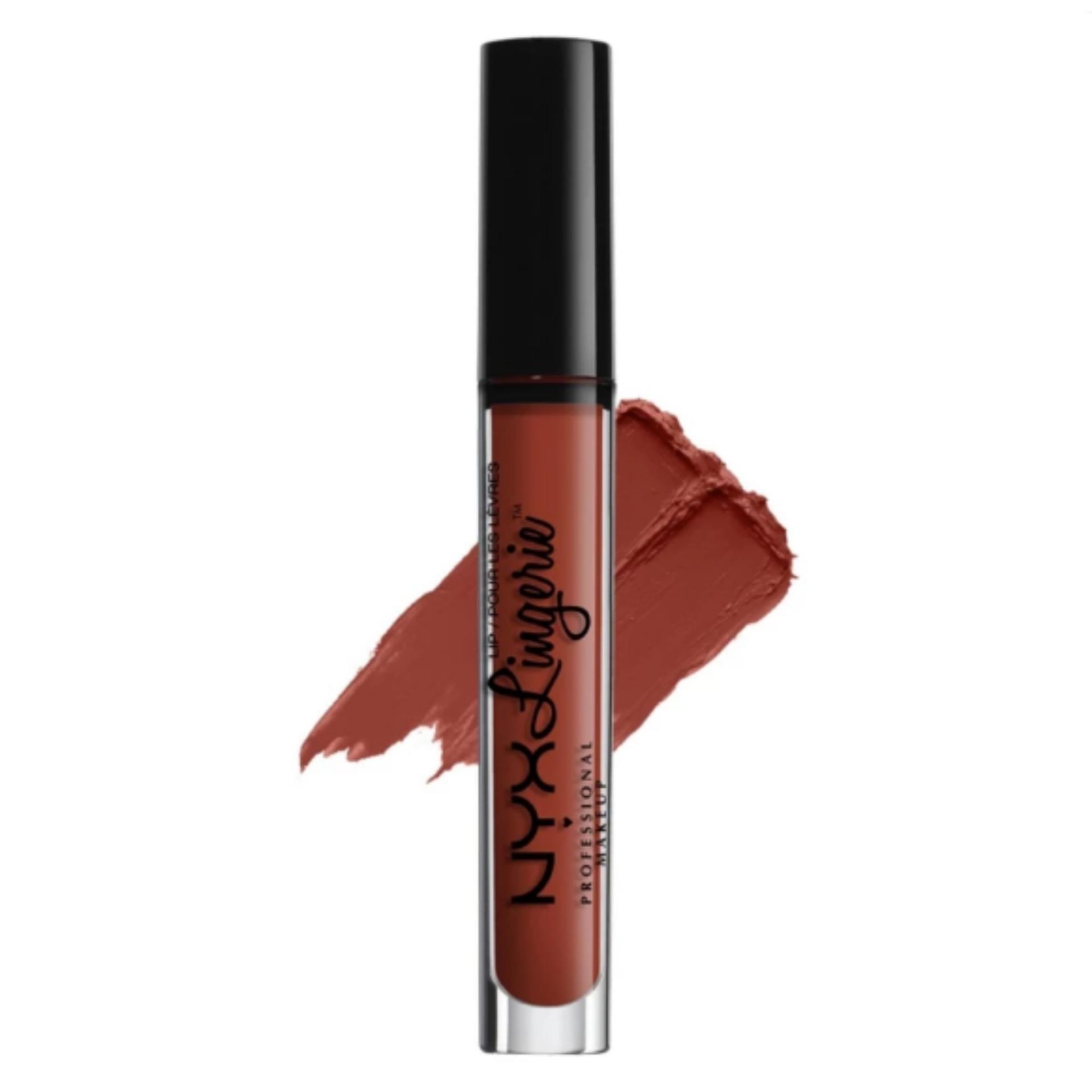 NYX Professional Makeup Lingerie Liquid Lipstick 12 Exotic Lipstik Matte Long Lasting Tahan Lama Warna Nude