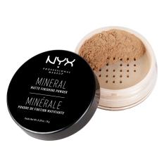 NYX Professional Makeup Mineral Finishing Powder Medium/Dark - Bedak Tabur Untuk Kulit Normal dan Berminyak Menyerap Minyak Berlebih (Shine/Oil Free) Hasil Akhir Matte