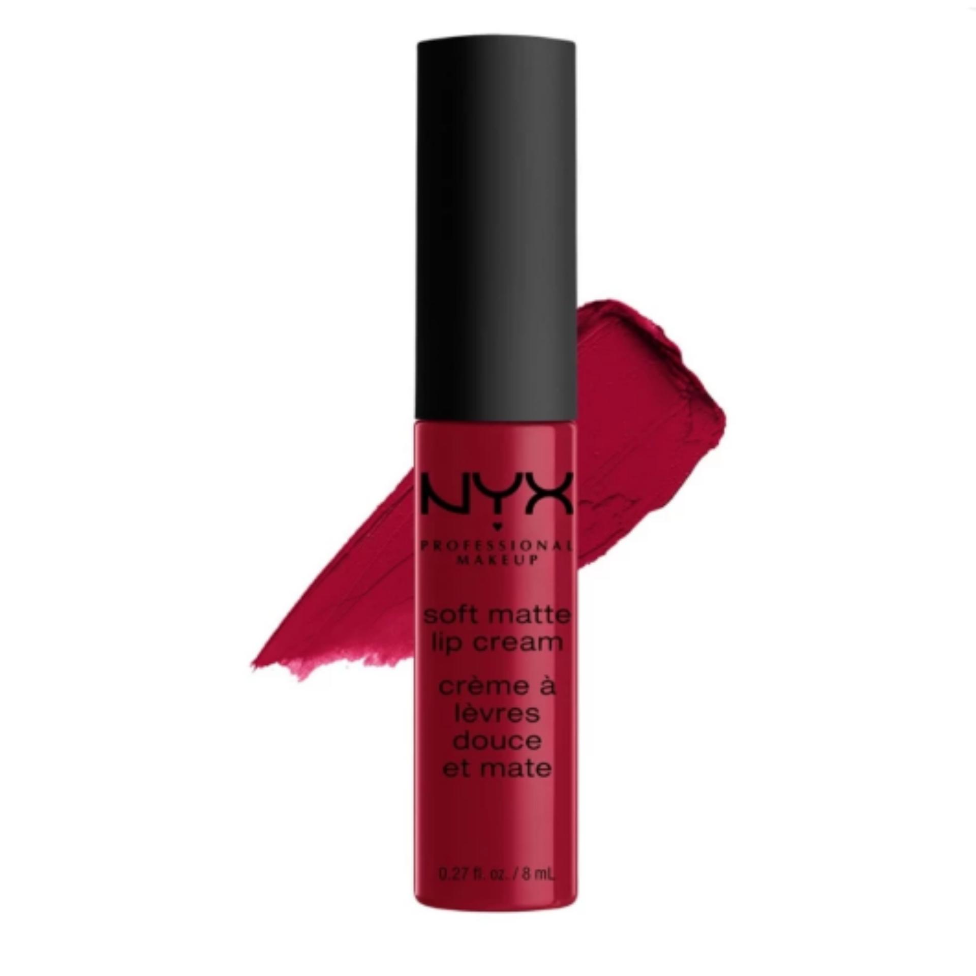 NYX Professional Makeup Soft Matte Lip Cream 10 Monte Carlo - Lipstik Matte Merah Cranberry Long Lasting Lightweight Tahan Lama