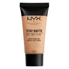 NYX Professional Makeup Stay Matte But Not Flat Liquid Foundation Natural Alas Bedak Cair Untuk Kulit Normal dan Berminyak Full Coverage Hasil Matte Oil Free