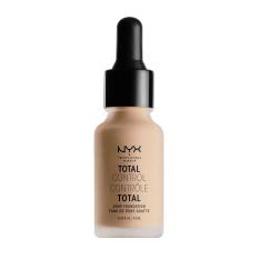 NYX Professional Makeup Total Control Drop Foundation Natural - Alas Bedak Cair/Liquid Hasil Matte Untuk Kulit Normal dan Berminyak Termasuk Dropper/Pipet