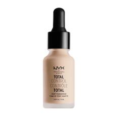 NYX Professional Makeup Total Control Drop Foundation Porcelain - Alas Bedak Cair/Liquid Hasil Matte Untuk Kulit Normal dan Berminyak Termasuk Dropper/Pipet