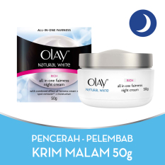Olay Whitening – Pencerah Natural White Rich all in One Fairness Night Cream – 50g