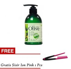 Olive Shampo - Shampoo Penyubur Dan Pemanjang Rambut - 270 mL Gratis Sisir Ion Pink