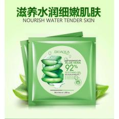 Paket 3 Pcs Bioaqua Sheet Mask 92% Aloevera Masker Wajah Aloe Vera Whitening Melembabkan - 30ml
