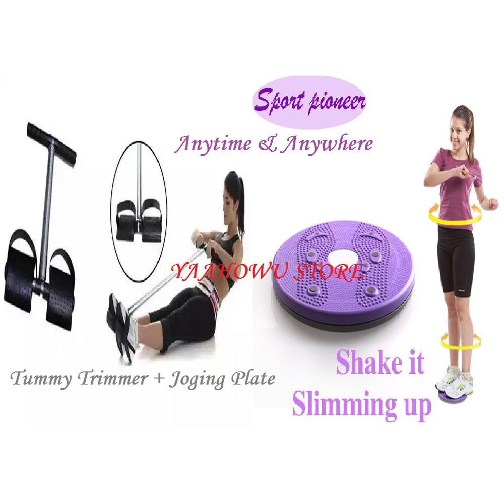 Paket Alat Olahraga Pelangsing Alat Fitnes Rumahan Tummy Trimmer & Nikita Jogging Magnetic Trimmer Body Plate Terlaris