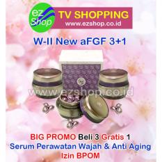 Paket BIG PROMO Beli 3 Gratis 1 W-II New aFGF Skin Softening Essence Lotion - Serum / Obat Awet Muda / Anti Aging & Perawatan Kecantikan Wajah Alami (Afterglow / After Glow Factor) - Jaminan Asli EzShop - Ez Shop Tv Home Shopping Indonesia