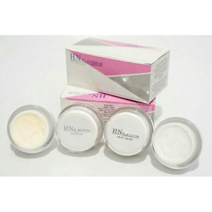 Paket HN Platinum 100% Original - Cream Siang dan Malam Hn Platinum Bpom ( Tanpa Sabun Ya)