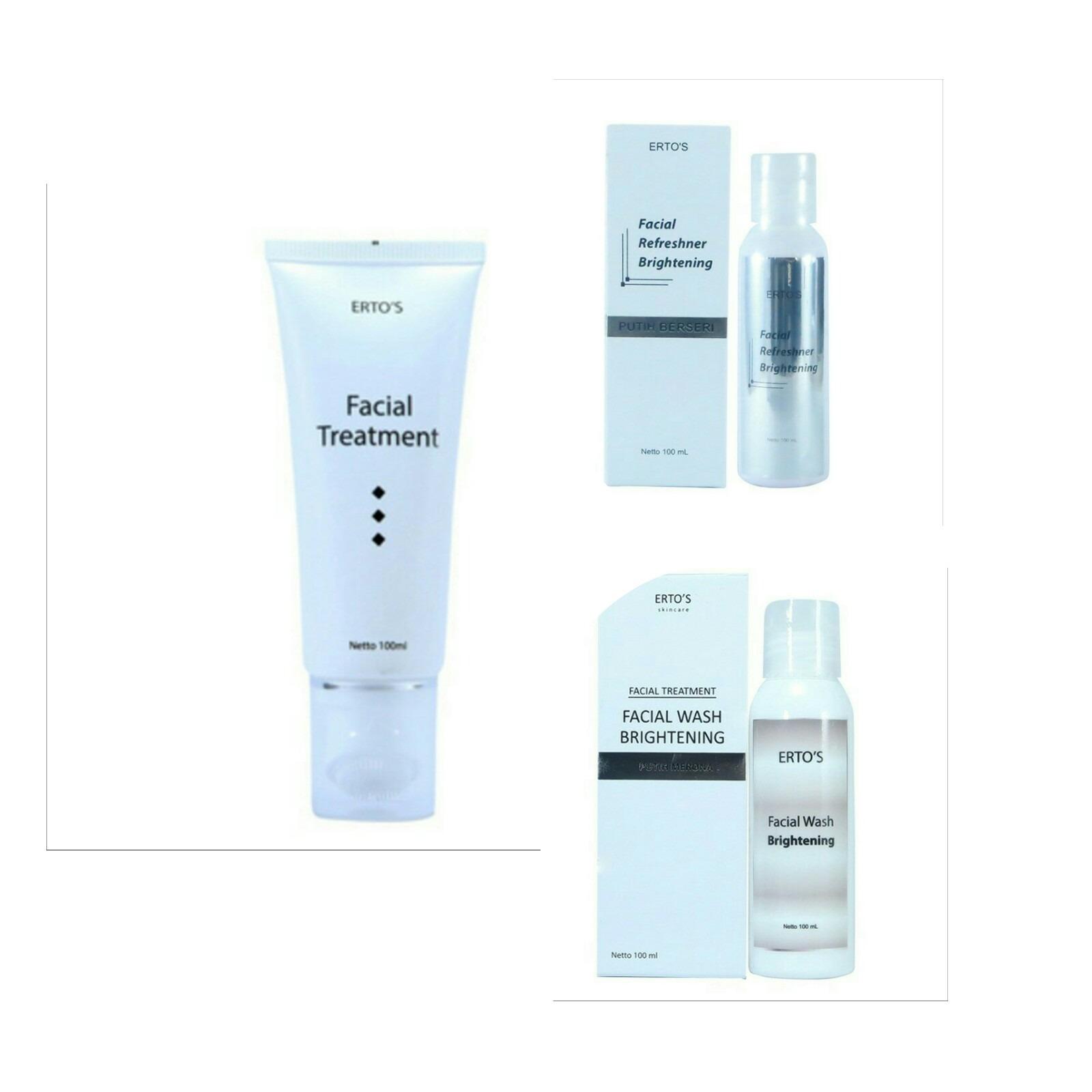 Paket pembersih wajah ertos facial treatment, facial wash Dan toner