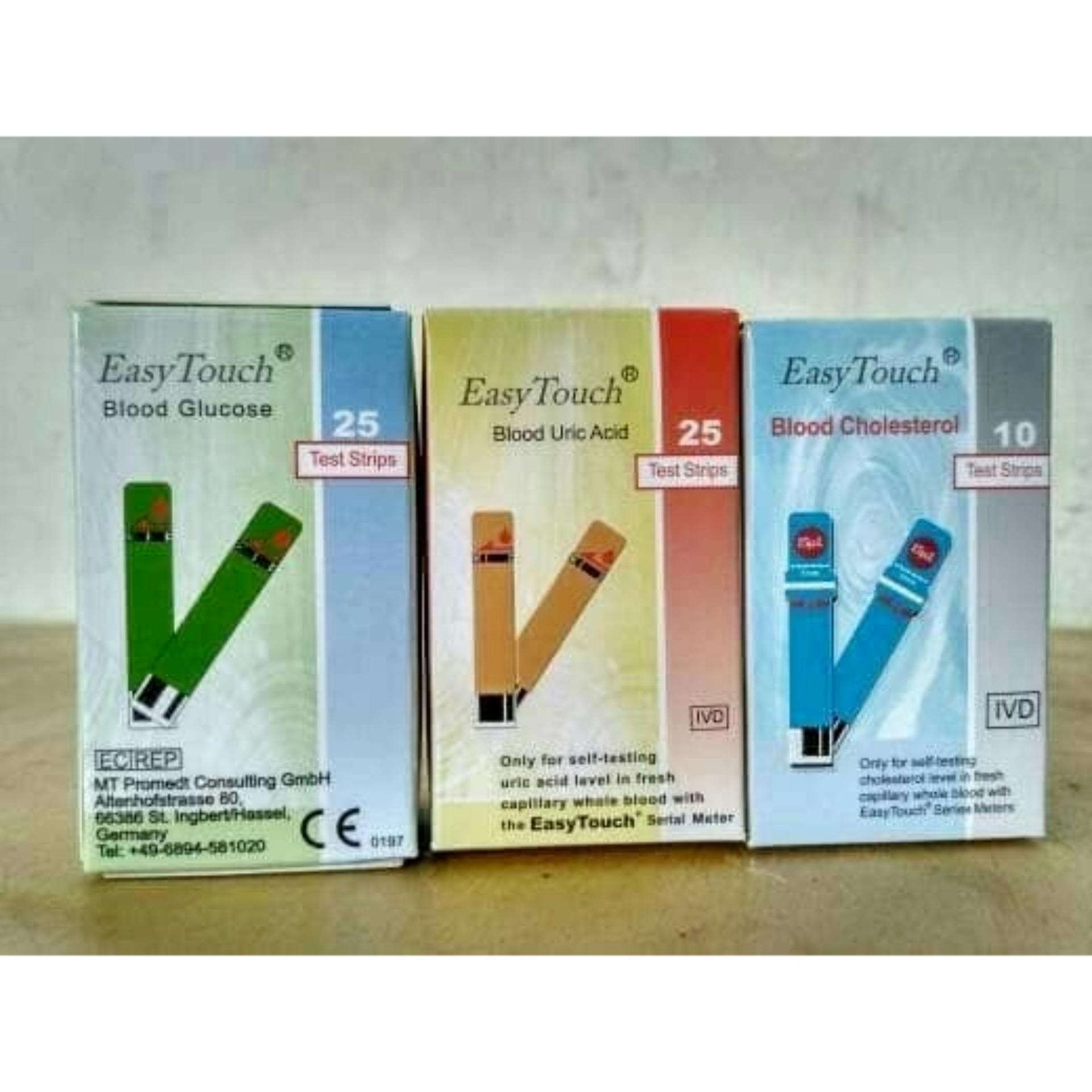 Easy Touch GCU Paket Strip Glukosa, Asam urat dan Kolesterol 