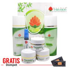 Paket Theraskin Acne Whitening Untuk Atasi Jerawat + Memutihkan + Mengecilkan Pori - Pori Untuk Kulit Berminyak + Gratis Dompet