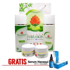 Paket Theraskin Flek Tebal dan Parah / Paket Theraskin Untuk Atasi Flek Hitam Bandel + Gratis Serum Vitamin C Collagen