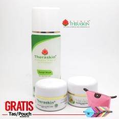 Paket Theraskin Glowing Whitening Normal / Normal Cenderung Kering / Theraskin Glow White Step 2 + Gratis Pouch