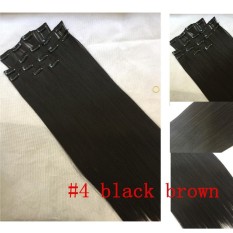 PAlight 7PCS/set Clip Long Straight Wig Full Head Hair Extentions - intl