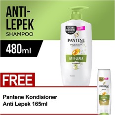 Pantene Shampo Anti-Lepek 480ml FREE Pantene Kondisioner Anti-Lepek 165ml