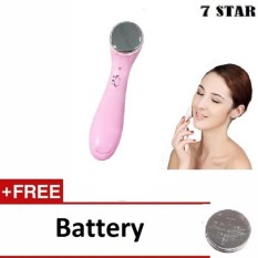 Pemijat Wajah & Setrika Wajah Microlonic Ion Pijat Wajah - Pink + Gratis Baterai