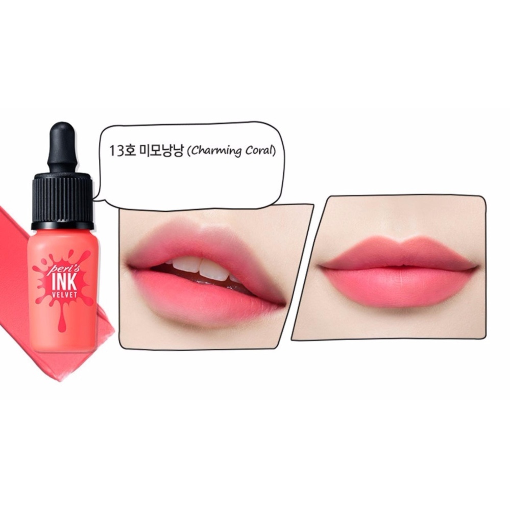 Peripera Peri's Ink Velvet Original #13 Charming Coral - 1 Buah Peripera Peri's Ink Velvet Original #13 Charming Coral - 1 Buah
